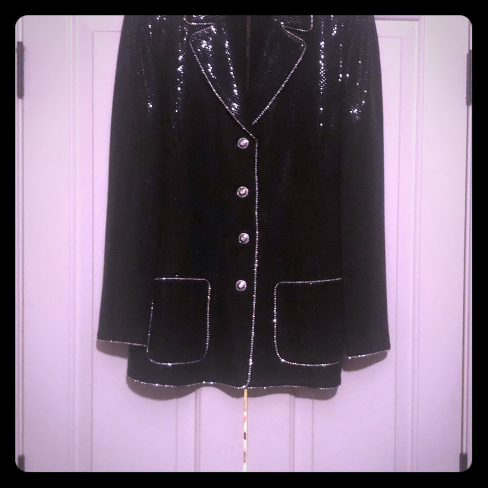 Authentic St. John Black Suit Coat Only $300